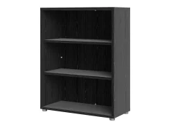 Biblioteca*Dmora Estante Dterlizz, estante de escritório, estante, biblioteca, 89x40 h113 cm, preta Preto