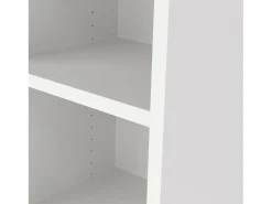 Biblioteca*Dmora Estante Dterzi, Estante de escritório, Estante, Biblioteca, 47x40 h113 cm, Branco