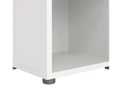 Biblioteca*Dmora Estante Dterzi, Estante de escritório, Estante, Biblioteca, 47x40 h113 cm, Branco