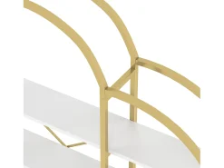 Clearance Hauss Spole Estante em forma de nuvem com 5 prateleiras - MDF e metal - e branco Dourado