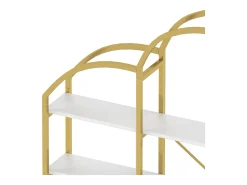 Clearance Hauss Spole Estante em forma de nuvem com 5 prateleiras - MDF e metal - e branco Dourado