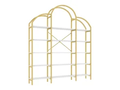 Clearance Hauss Spole Estante em forma de nuvem com 5 prateleiras - MDF e metal - e branco Dourado