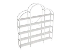 Prateleira*Hauss Spole Estante em forma de nuvem com 5 prateleiras - MDF e metal - Branca Branco