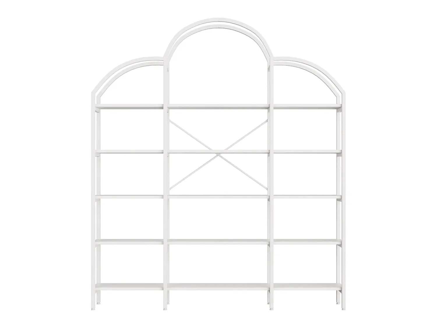Prateleira*Hauss Spole Estante em forma de nuvem com 5 prateleiras - MDF e metal - Branca Branco
