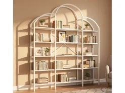 Prateleira*Hauss Spole Estante em forma de nuvem com 5 prateleiras - MDF e metal - Branca Branco