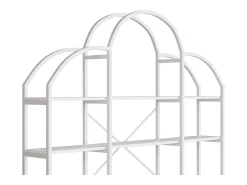 Prateleira*Hauss Spole Estante em forma de nuvem com 5 prateleiras - MDF e metal - Branca Branco