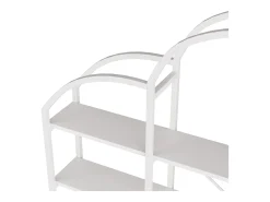 Prateleira*Hauss Spole Estante em forma de nuvem com 5 prateleiras - MDF e metal - Branca Branco