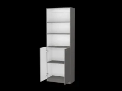 Prateleira|TuHome Estante em melamina Home com armário inferior e 3 prateleiras exteriores , 180.59 cm X 62.78 cm X 29.89 cm , Multicolor Multicor