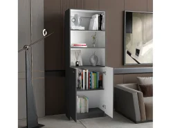 Prateleira|TuHome Estante em melamina Home com armário inferior e 3 prateleiras exteriores , 180.59 cm X 62.78 cm X 29.89 cm , Multicolor Multicor