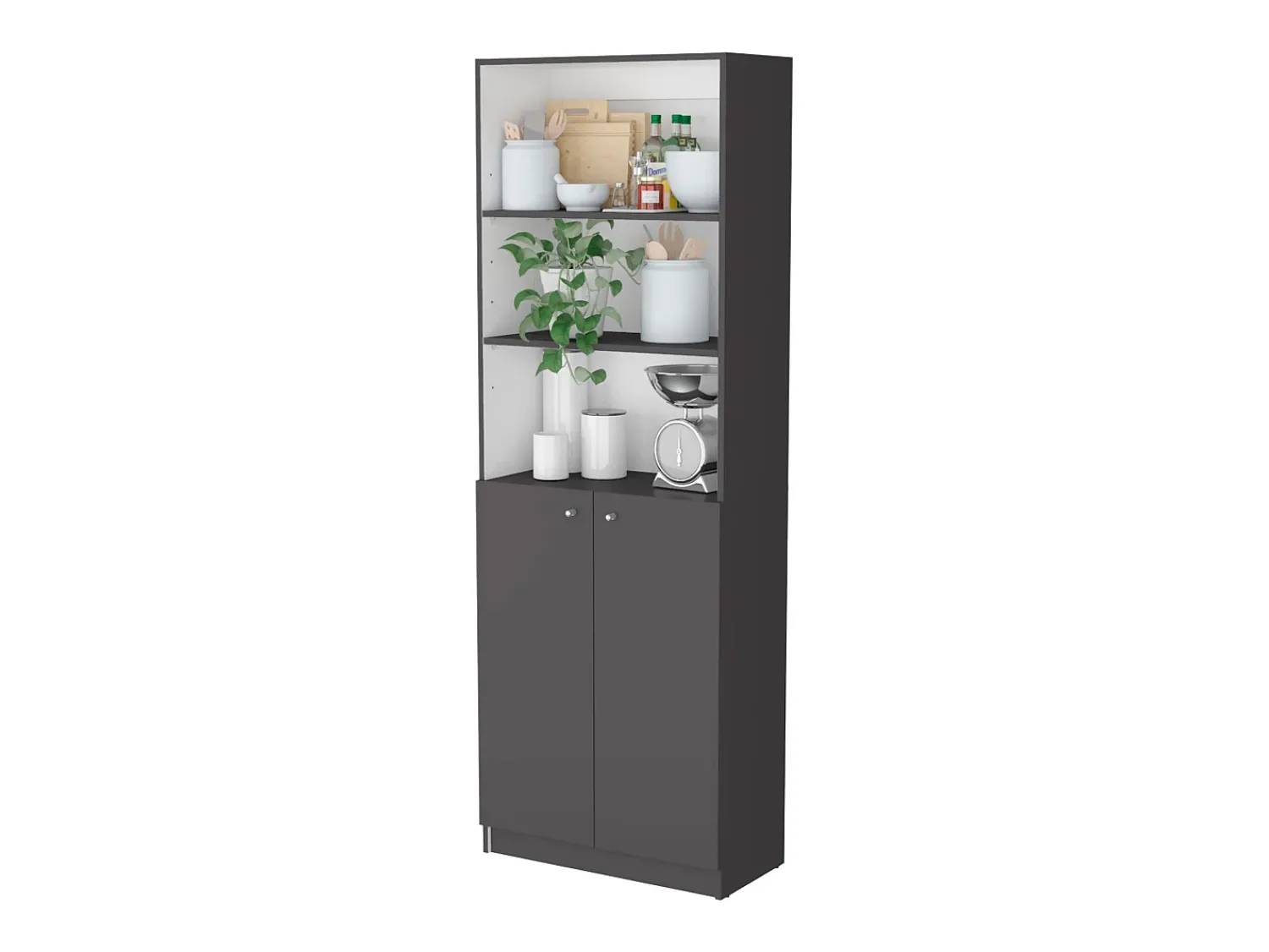 Prateleira|TuHome Estante em melamina Home com armário inferior e 3 prateleiras exteriores , 180.59 cm X 62.78 cm X 29.89 cm , Multicolor Multicor