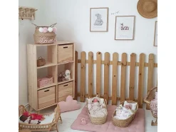 Astigarraga Estante em pinho maciço bruto Dinamic 6 cubos 33x33x33 cm, 105 cm de altura, kit para montar, estilo clássico intemporal^ Prateleira
