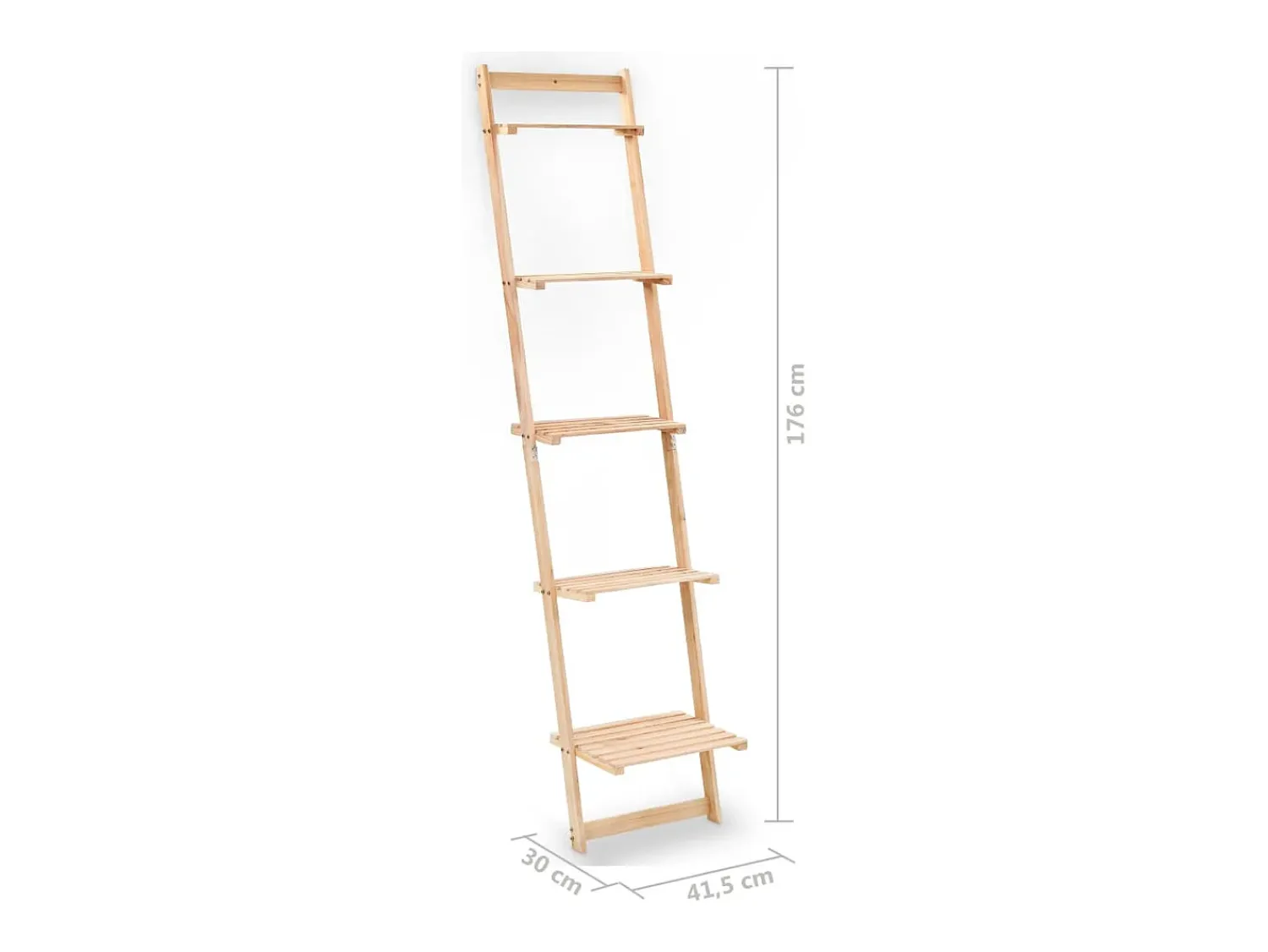 Sale vidaxl Estante escada de parede madeira de cedro 41,5x30x176 cm Bege