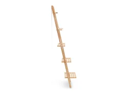 Estante escada de parede madeira de cedro 41,5x30x176 cm PT755879 Bege