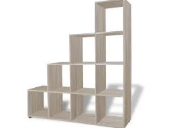 Clearance vidaxl Estante escada/prateleira 142 cm cor carvalho Castanho