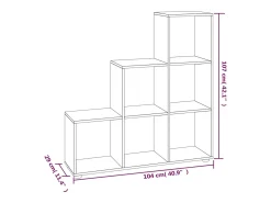 Vitrina*vidaxl Estante escada/prateleira derivados de madeira 107 cm Preto