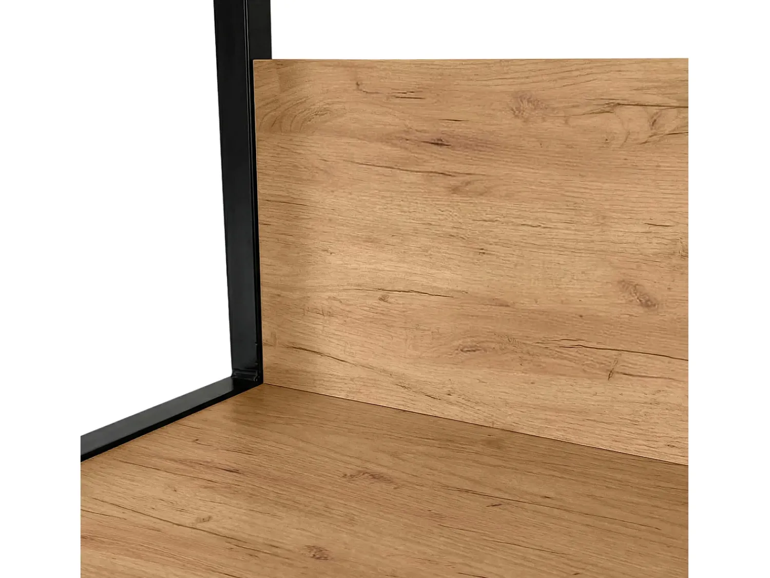 Akord Estante estilo loft com prateleiras de madeira 80 cm Preto, Carvalho Craft 80x32x192 cm^ Prateleira