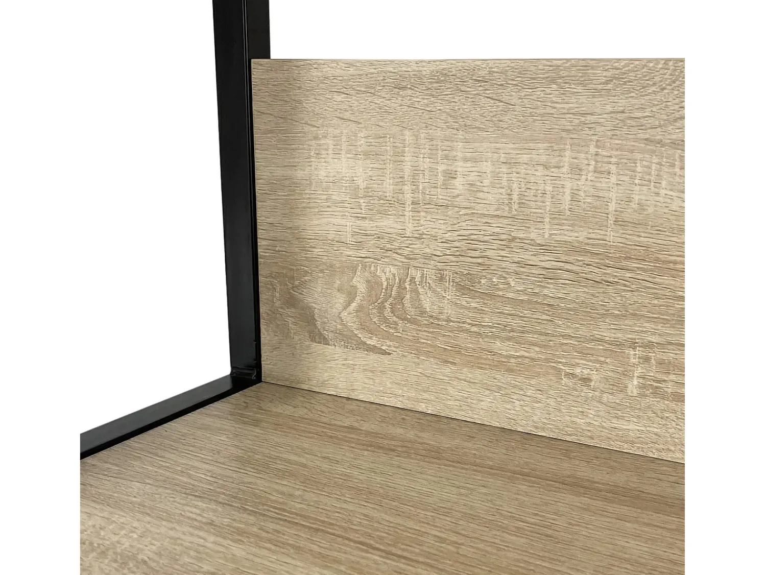 Akord Estante estilo loft com prateleiras de madeira 80 cm Preto, Carvalho Sonoma 80x32x192 cm^ Prateleira