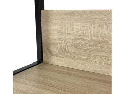 Prateleira|Akord Estante estilo loft com prateleiras de madeira 40 cm Preto, Carvalho Sonoma 40x32x192 cm Preto / Natural claro