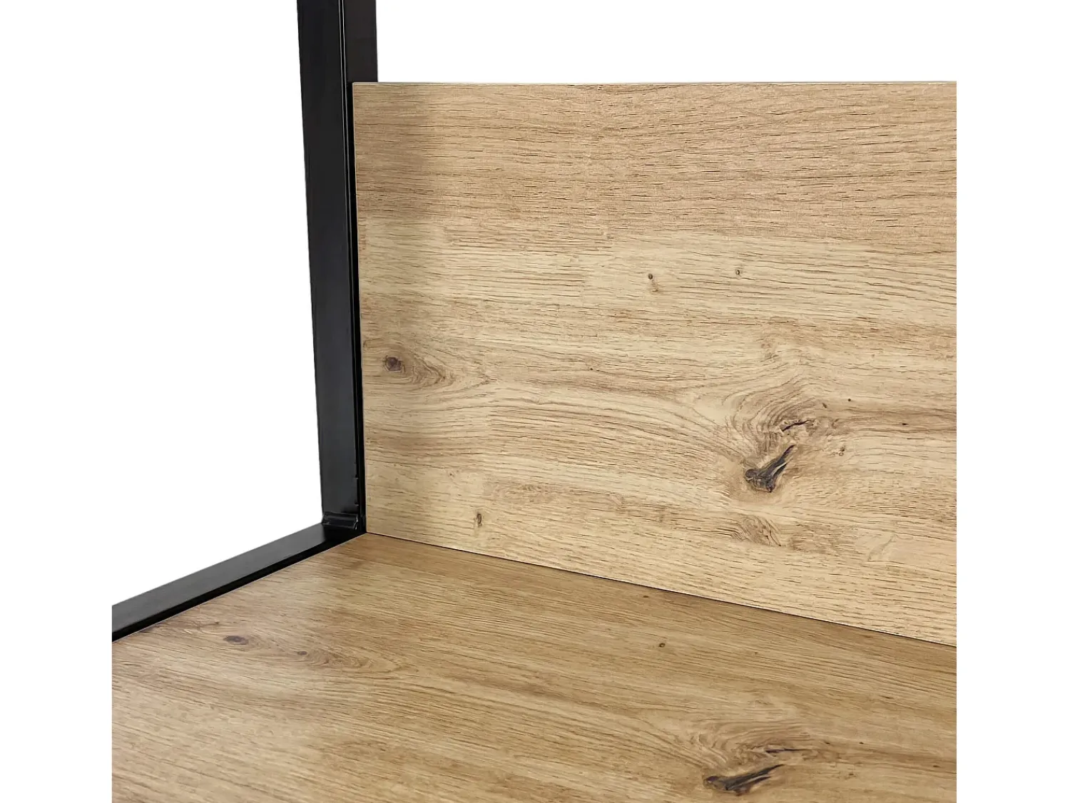 Prateleira|Akord Estante estilo loft com prateleiras de madeira 50 cm Preto, Carvalho Artisan 50x32x192 cm Preto / Natural claro