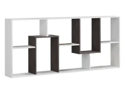 Prateleira*Dmora Estante Fremont, Estante multiposições com 8 compartimentos, Estante de escritório, Prateleira divisória, 80x25h180 cm, e Ã"xido Branco