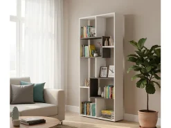 Prateleira*Dmora Estante Fremont, Estante multiposições com 8 compartimentos, Estante de escritório, Prateleira divisória, 80x25h180 cm, e Ã