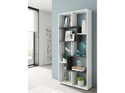 Prateleira*Dmora Estante Fremont, Estante multiposições com 8 compartimentos, Estante de escritório, Prateleira divisória, 80x25h180 cm, e Ã