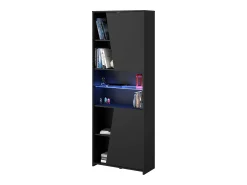 Prateleira* Estante Gamer Moderna com LED , 6 Prateleiras, 180x67x28 cm Preto
