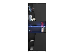 Prateleira* Estante Gamer Moderna com LED , 6 Prateleiras, 180x67x28 cm Preto