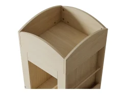 Best Merax Estante Giratória - 63 x 63 x 142 cm - Prateleira de Armazenamento para Crianças e Adultos - MDF - Natural Natural claro
