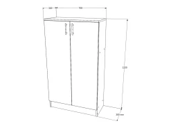 Consola| Estante haaus Flint, 2 portas, Carvalho Sonoma, 70 x 32 x 122 cm Bege