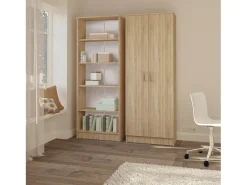 Consola| Estante haaus Flint, 2 portas, Carvalho Sonoma, 70 x 32 x 196 cm Bege