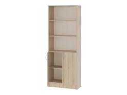 Consola| Estante haaus Flint, com portas inferiores e 2 prateleiras, Carvalho Sonoma, 70 x 32 x 196 cm Bege