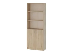 Consola| Estante haaus Flint, com portas inferiores e 2 prateleiras, Carvalho Sonoma, 70 x 32 x 196 cm Bege