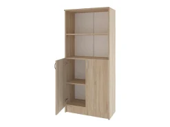 Estante haaus Flint, com portas inferiores e 1 prateleira, Carvalho Sonoma, 70 x 32 x 159 cm^ Consola