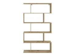 Estante haaus Kimo, 5 compartimentos, Carvalho Artisan, 90 x 20 x 160 cm^ Biblioteca