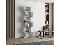 Biblioteca* Estante haaus Tokyo, 6 gavetas, , 60 x 24 x 196 cm Branco