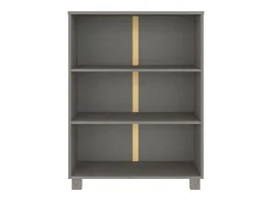 Estante HAMAR 85x35x112 cm pinho maciço cinza-claro PT489441^ Biblioteca