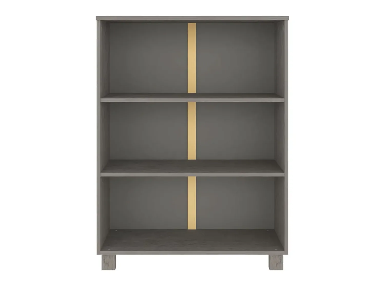 Estante HAMAR 85x35x112 cm pinho maciço cinza-claro PT489441^ Biblioteca
