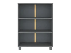 Clearance Estante HAMAR 85x35x112 cm pinho maciço cinza-escuro PT668754 Cinzento