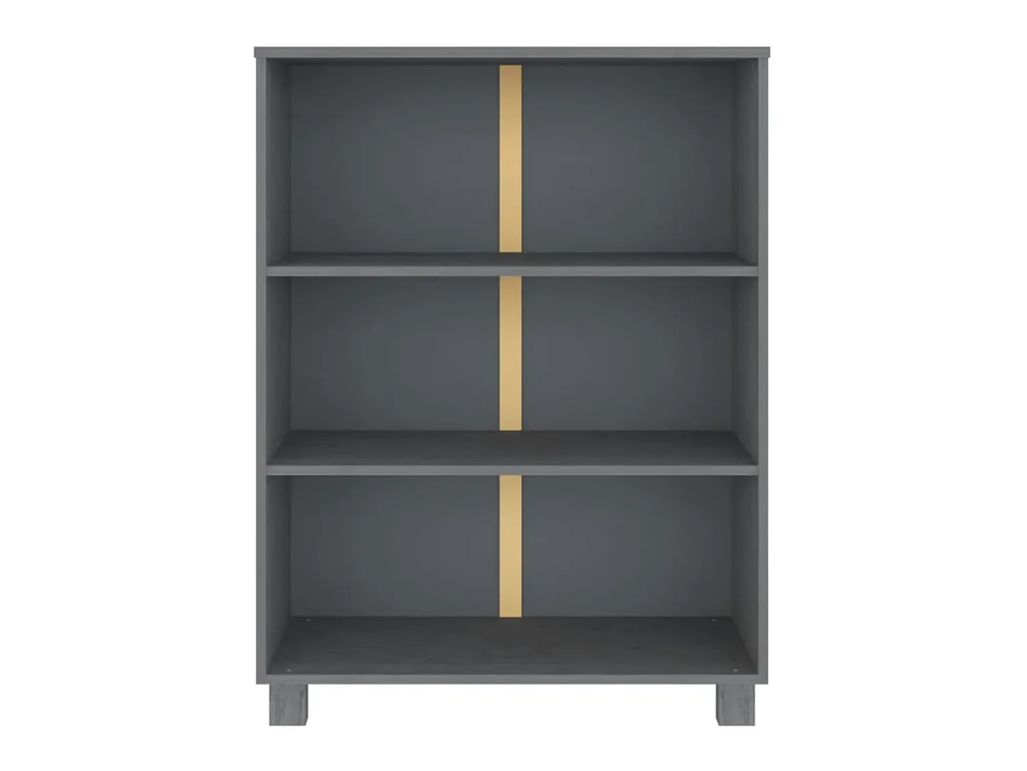 Clearance Estante HAMAR 85x35x112 cm pinho maciço cinza-escuro PT668754 Cinzento