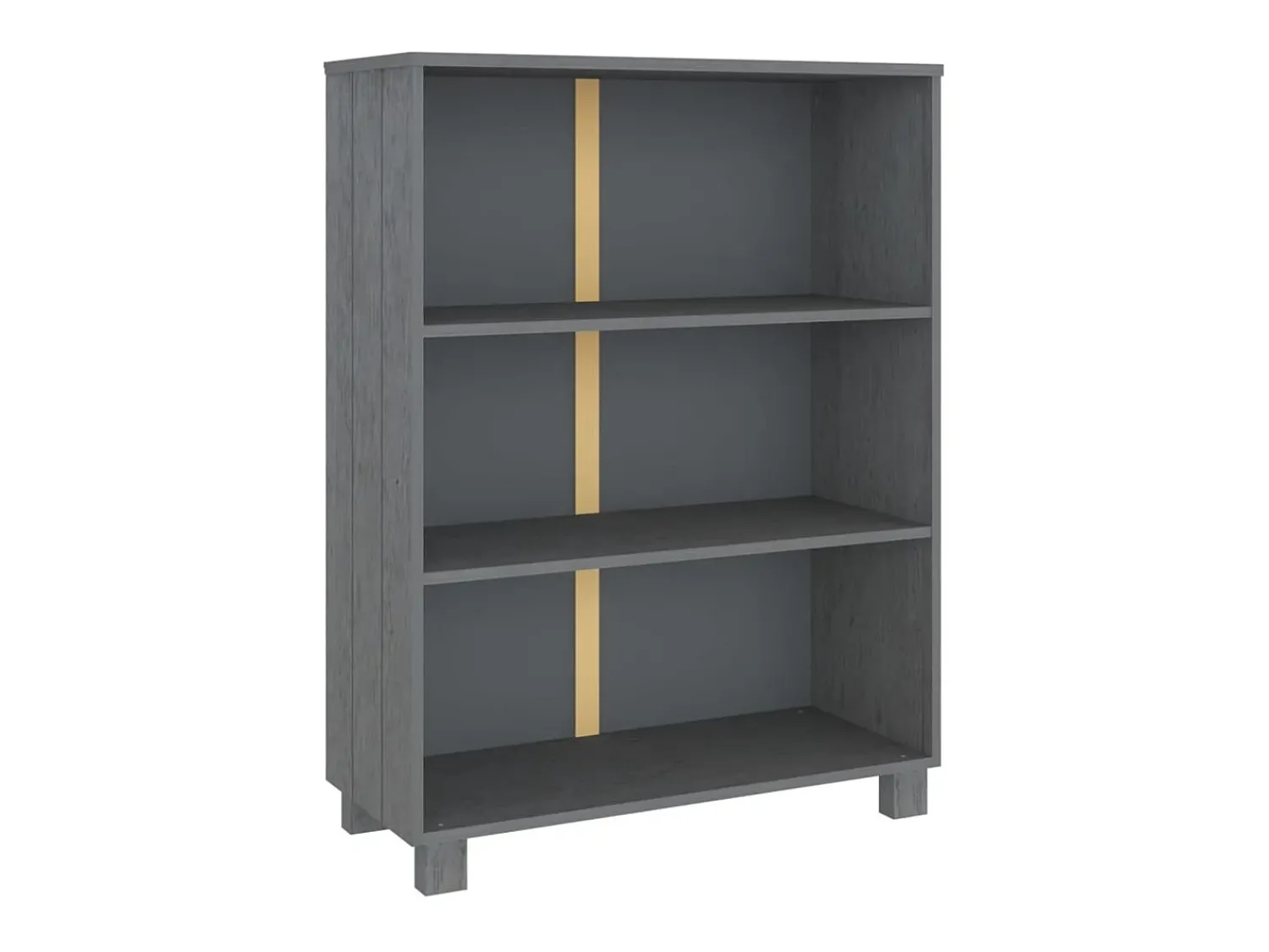 Clearance Estante HAMAR 85x35x112 cm pinho maciço cinza-escuro PT668754 Cinzento