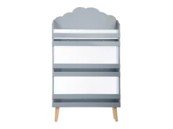 Biblioteca|Atmosphera Estante infantil Douceur Grey com 3 prateleiras, branco, cinza, carvalho claro Cinzento