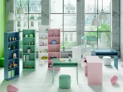 Prateleira|duehome Estante Infantil Juvenil I-Joy Melamina Verde 52x180x25 cm Verde claro