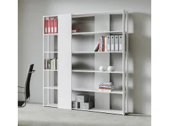 Biblioteca|ITAMOBY Estante Kato B cinza branca Branco