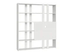 Biblioteca|ITAMOBY Estante Kato H com suporte para TV cinza branca Branco