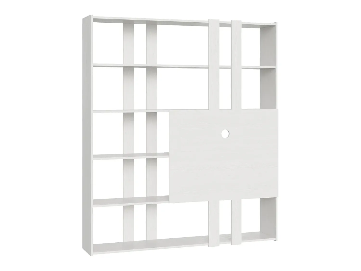 Biblioteca|ITAMOBY Estante Kato H com suporte para TV cinza branca Branco