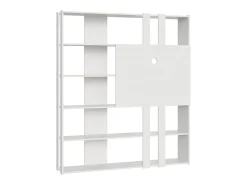 ITAMOBY Estante Kato L com suporte para TV cinza branca Branco