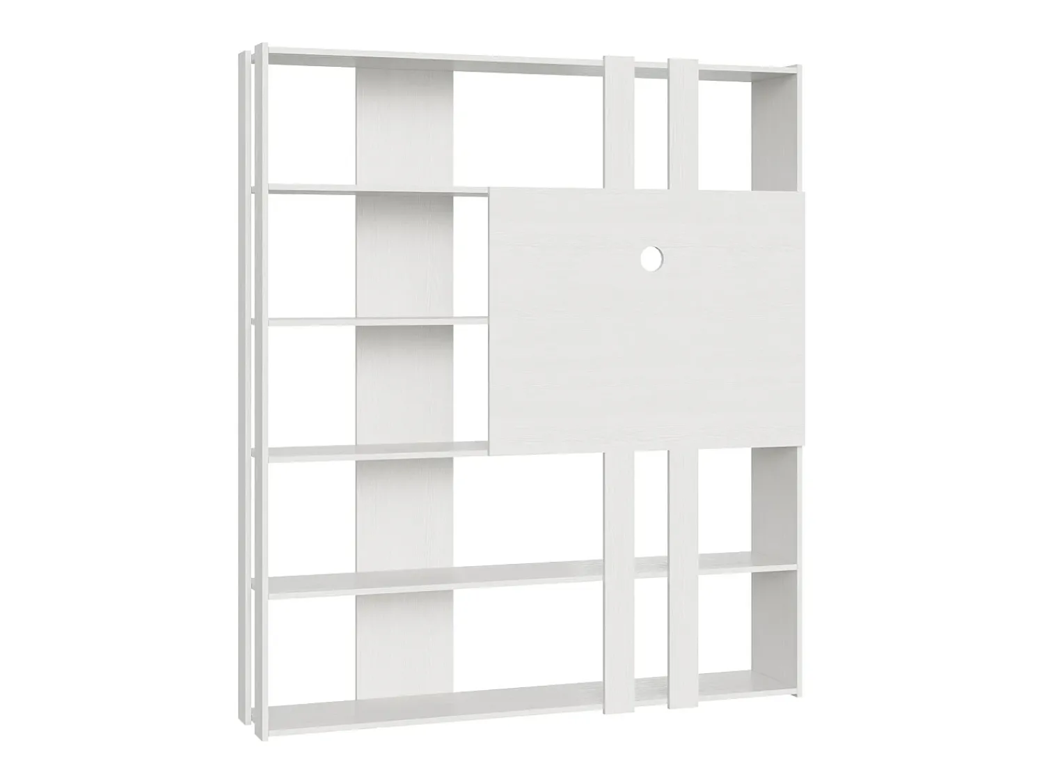 ITAMOBY Estante Kato L com suporte para TV cinza branca Branco