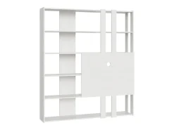 Biblioteca*ITAMOBY Estante Kato M com suporte para TV cinza branca Branco