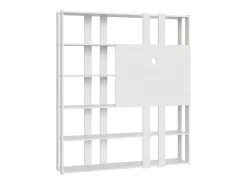 Biblioteca|ITAMOBY Estante Kato N com suporte para TV cinza branca Branco